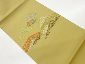 塩瀬遠山模様開き名古屋帯（額縁仕立て）